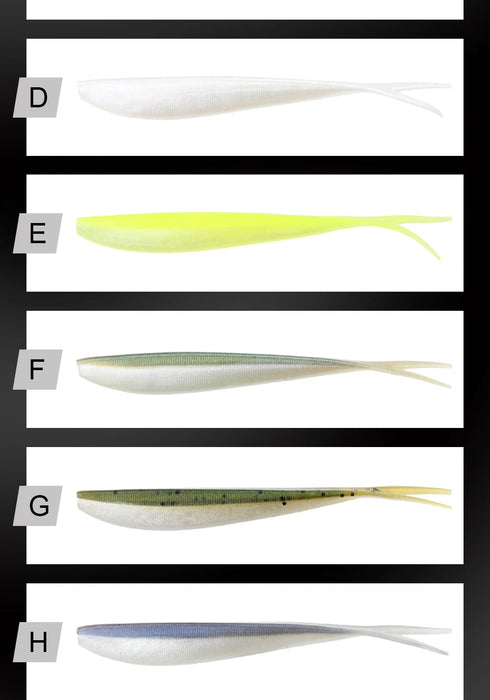 Spinpoler 2" 3" 4" Soft Fishing Lures Jerk Minnow Shad Drop Shot Soft Bait Swimbait Split Tail for Bass Trout Pike Walleye Pesca